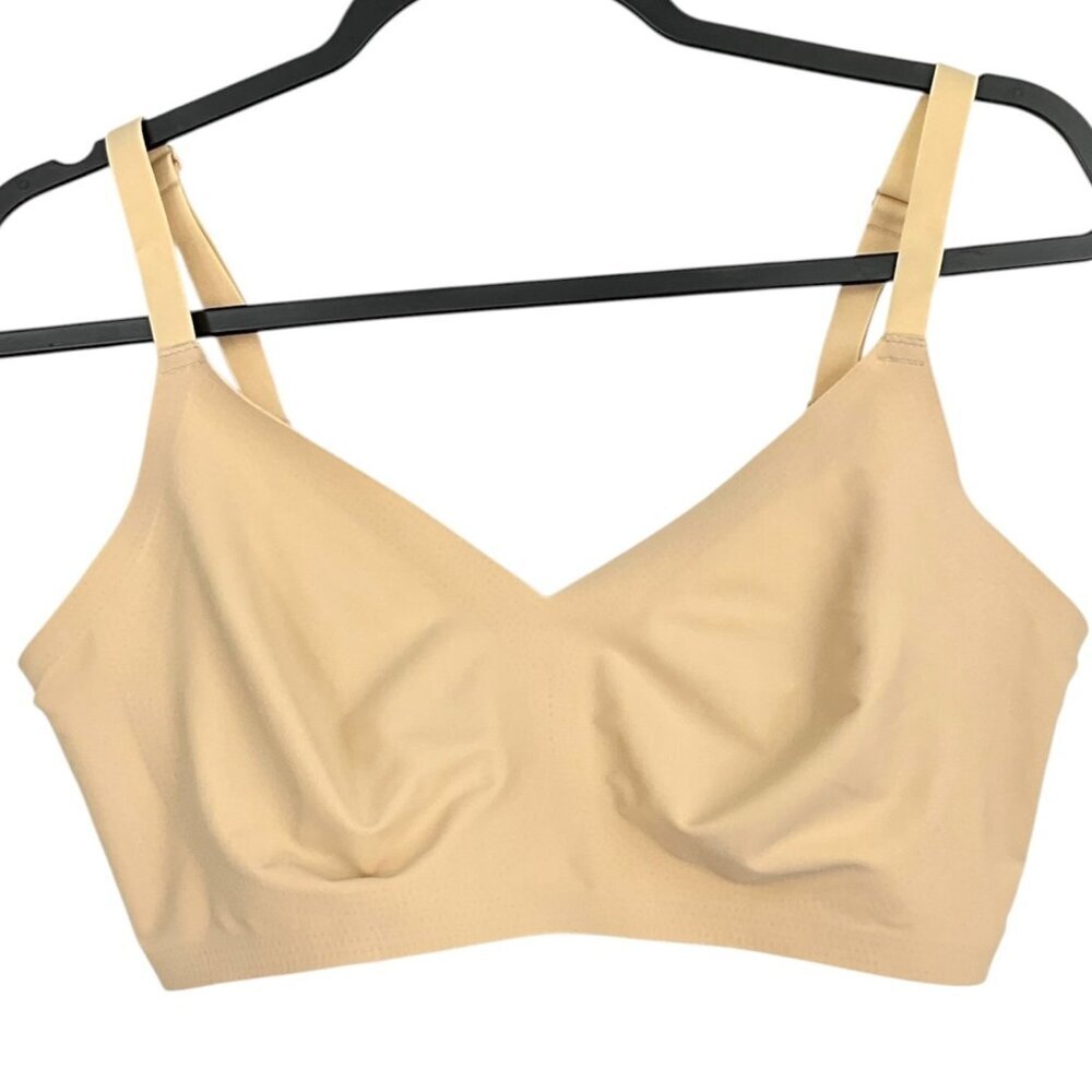Shapermint Essentials Smoothing Comfort Wireless Bra Chai Nude Size Large L